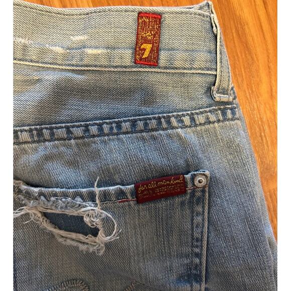 7 For All Mankind Women's Blue Jeans - Size 32 - Picture 4 of 5